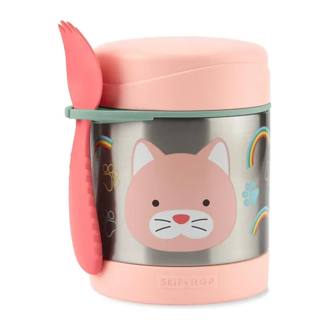 Skip Hop Zoo Ανοξείδωτος Θερμός Φαγητού 325ml Cat Peach