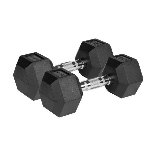 REBEL ACTIVE Hantle żeliwne gumowane 2x10 kg