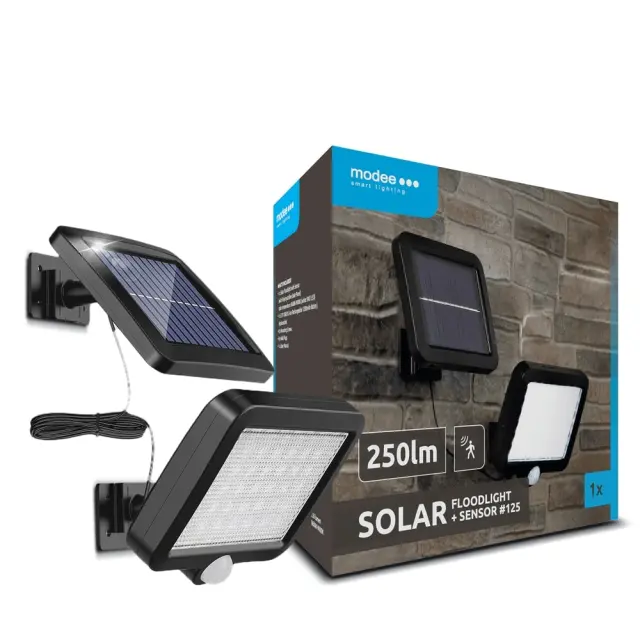 Modee Lighting LED Ηλιακό Επιτοίχιο Φωτιστικό + Αισθητήρας (250 lumen) 40.002.0017