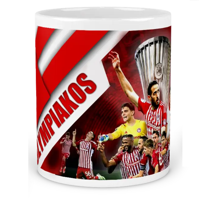 κούπα κεραμική , ομάδες , ΟΛΥΜΠΙΑΚΟΣ , Olympiacos UEFA Europa Conference League Champion 2024, Με συσκευασία για δώρο 325ml 2