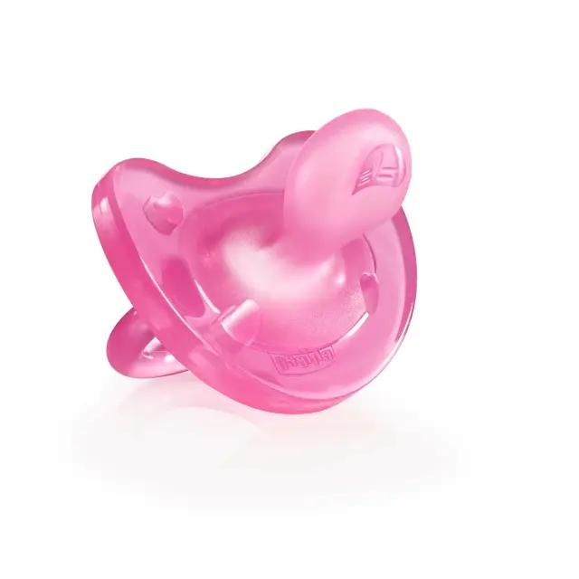 Chicco Πιπίλα Όλο Σιλικόνη Ροζ 0Μ+