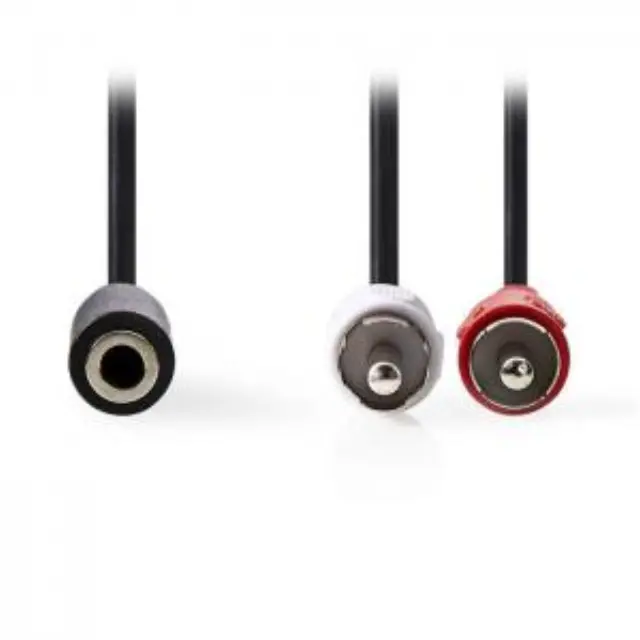 Καλώδιο 2x RCA αρσ - 1x 3,5mm θηλ., 0,2 m σε συσκευασία blister. 2
