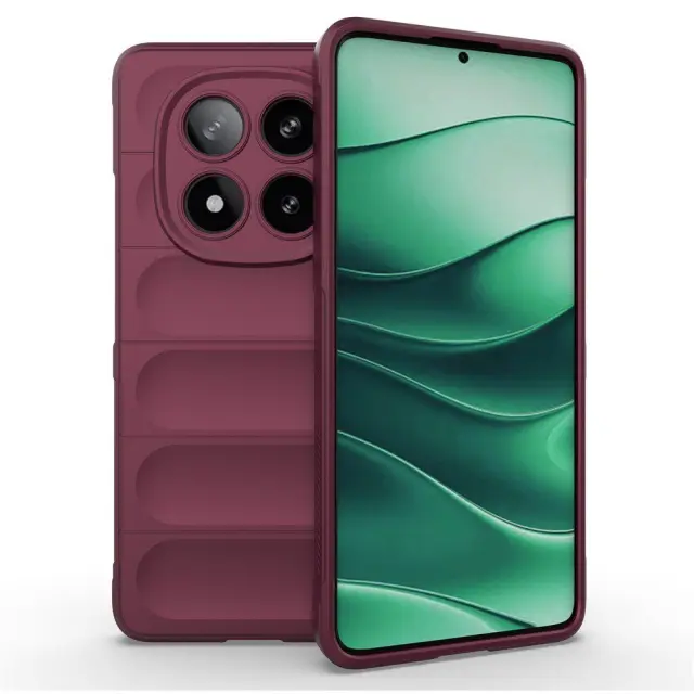 Θήκη Rugged για Redmi Note 14 Pro 5G/Poco X7 5G-Wine Red OEM 3