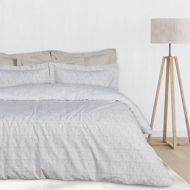 Σετ Σεντόνια 170x260 Μονά Happy Das Home 9678 Taupe-White 100% βαμβακερόΧωρίς Λάστιχο