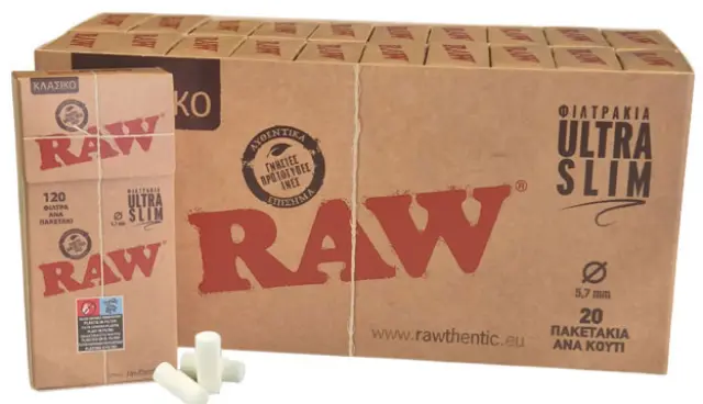 RAW Φιλτράκια 120φ. - Ultra Slim - 20τεμ.