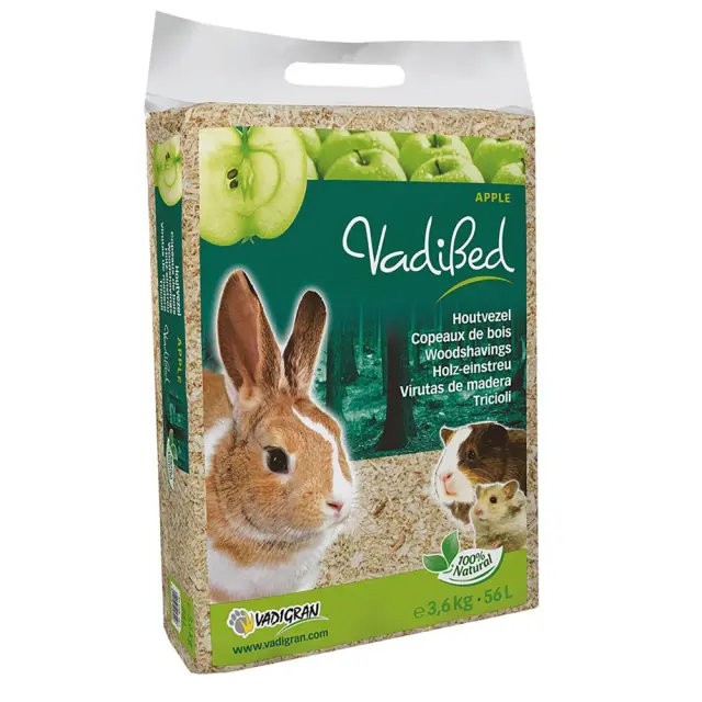 Vadigran Vadibed Woodshavings Apple Υπόστρωμα Ξύλου με Άρωμα Μήλου 56lt/3.6kg