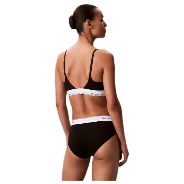 Calvin Klein Γυναικείο Σουτιέν Push Up Plunge - Icon Cotton Modal, Χρώμα Μαύρο 3