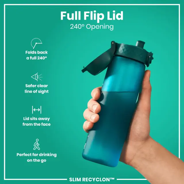 ION8 Slim Παγούρι Πλαστικό 500ml Βεραμάν (I8RF500AQU) 3