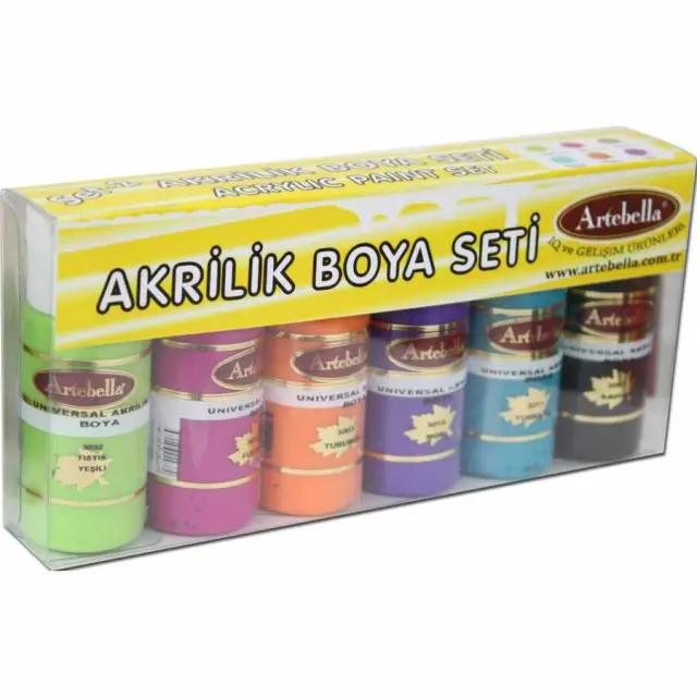Artebella Σετ Ακρυλικά Χρώματα Universal - 6 Χρώματα Χ 30ml, Set 2