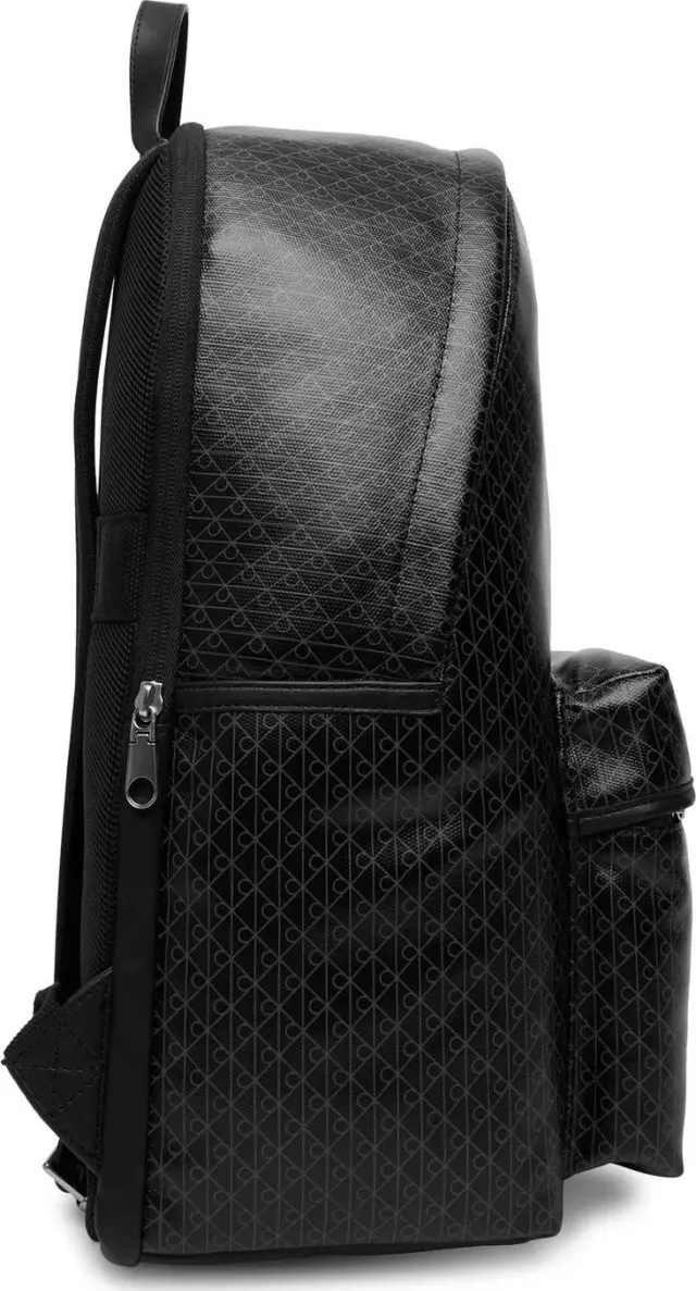 Calvin Klein Ανδρικό Μεγάλο Σακίδιο Emblem Αll Over Print Coated Backpack Μαύρο 3