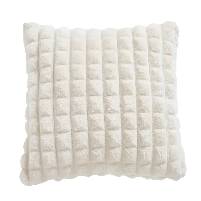 Διακοσμητική Μαξιλαροθήκη 40x40 Fleece Das Home 1386 White 100% Πολυέστερ