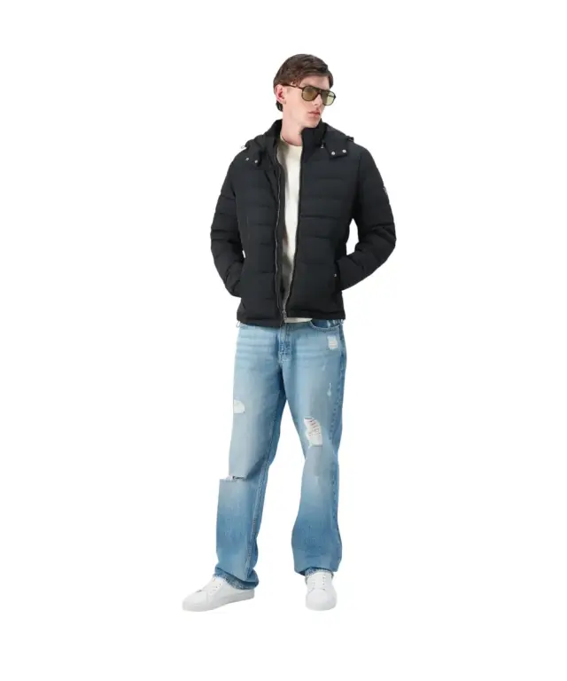 Guess - Ανδρικό Μπουφάν Light Puffa Regular Fit M5YL16WHEX2-JBLK Μαύρο 3