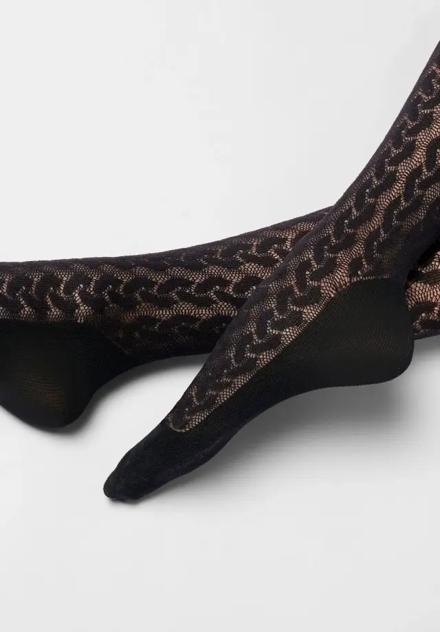 Oroblu Eco Waves Καλσόν Bio-Derived Sneakers Tights Μαύρο 40 Den 3