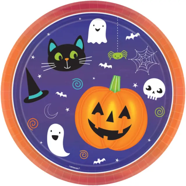 Πιάτα Χάρτινα 23εκ Hallo-ween Friend / 8 τεμ
