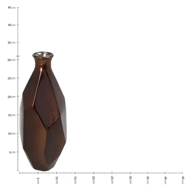 Βάζο Μπρονζέ Ανακυκλωμένο Γυαλί 13x13xx31cm 3