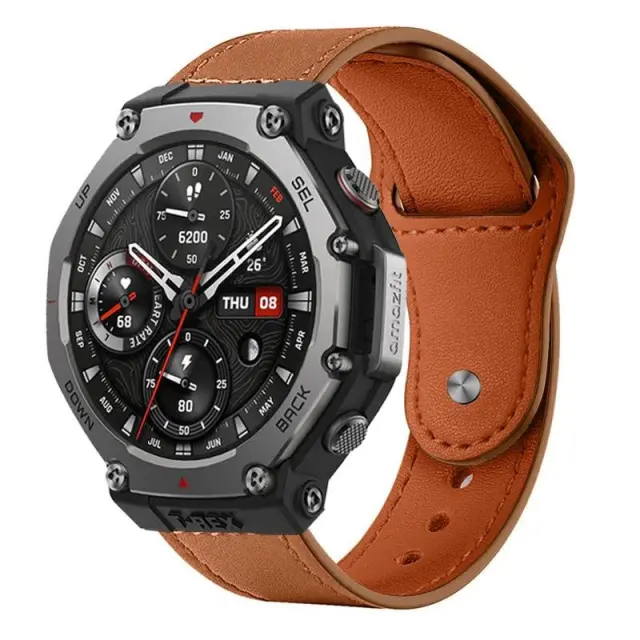 Λουράκι Δερματίνης για Smartwatch (Fits all 22mm)-Brown OEM 2