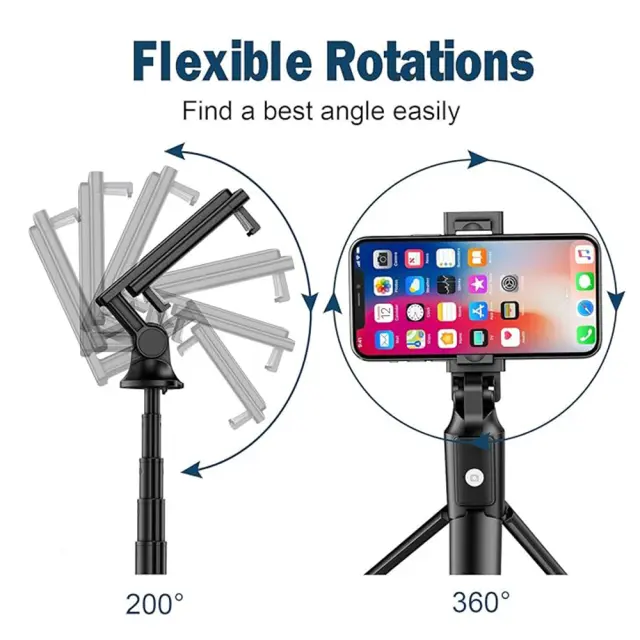 Techsuit® K22 Selfie Stick με Bluetooth Remote Control 97cm- Black 3