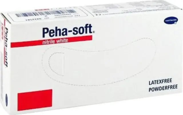 Hartmann Peha Soft Nitrile Εξεταστικά Γάντια Νιτριλίου μιας χρήσεως Mη αποστειρωμένο Xωρίς Πούδρα, 100τεμ.
