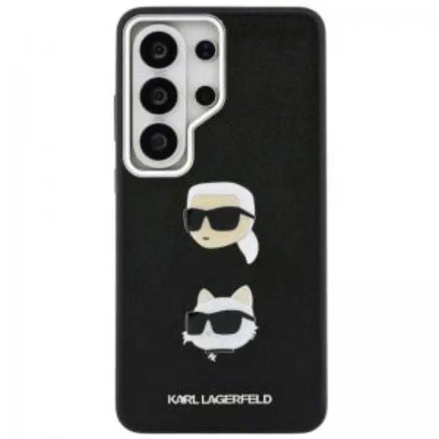 Θήκη TPU Karl Lagerfeld Samsung Galaxy S26 Ultra Wrapped Leather Saffiano with K&C Head Pin Μαύρο N70773 3