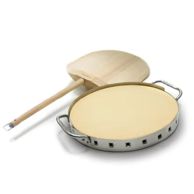 Pizza Stone 33 εκ. με Inox Βάση και Φτυάρι - Broil King 3