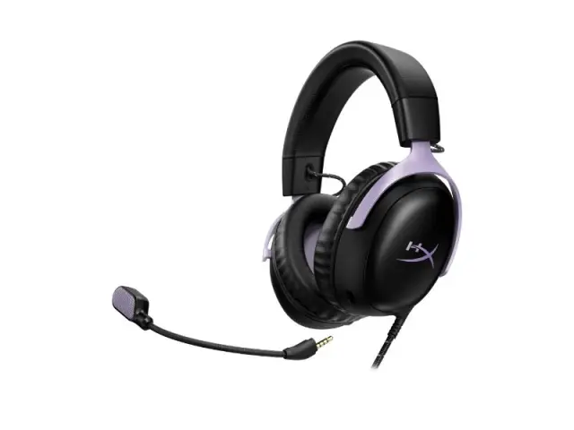 HP HyperX Cloud III Over Ear Wired Gaming Headset Black Lavender (DF7F0AA) 2