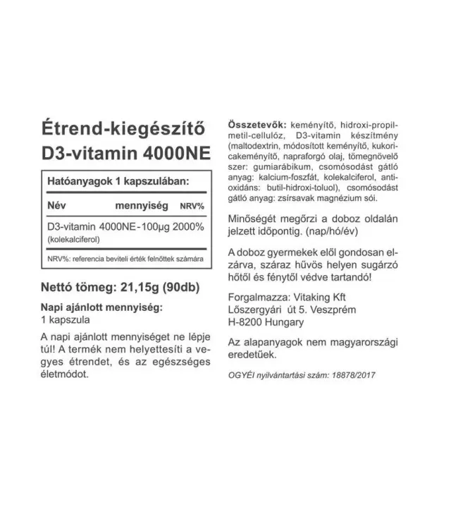 Vitaking Vitamin D-4000 2