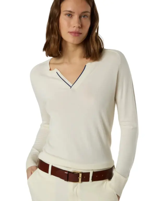 North Sails- Γυναικεία Μπλούζα Πουλόβερ Viscose Cotton 095536-000-0105 Λευκό 2