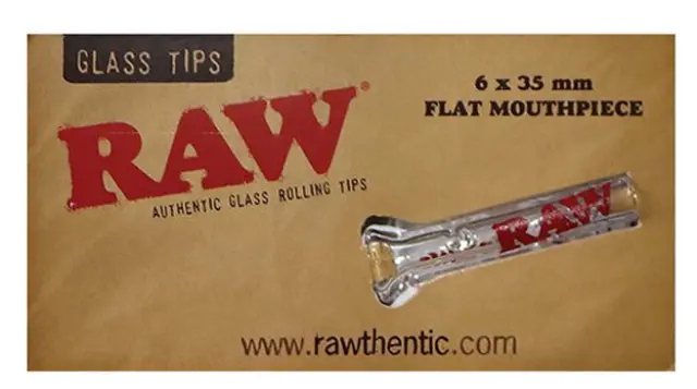 RAW Roor Glass Tip - Γυάλινη Τζιβάνα Slim με Πεπλατυσμένο Επιστόμιο