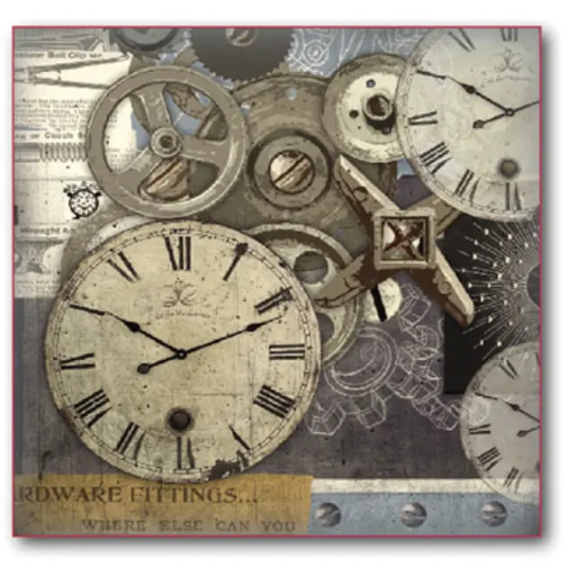 Φύλλo Polyester Felt - Graffiti Clock - 30x30cm - 1mm - 1τεμ