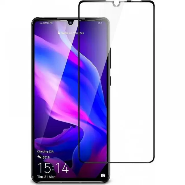 Tempered Glass Αντιχαρακτικό Τζάμι Προστασίας για Huawei P30 -Μαύρο OEM