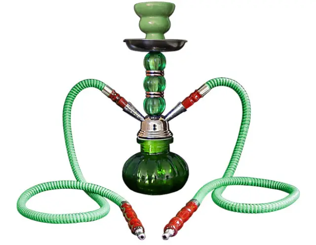 Ναργιλές Hookah Πράσινος Διπλός 2 Hoses - 28cm