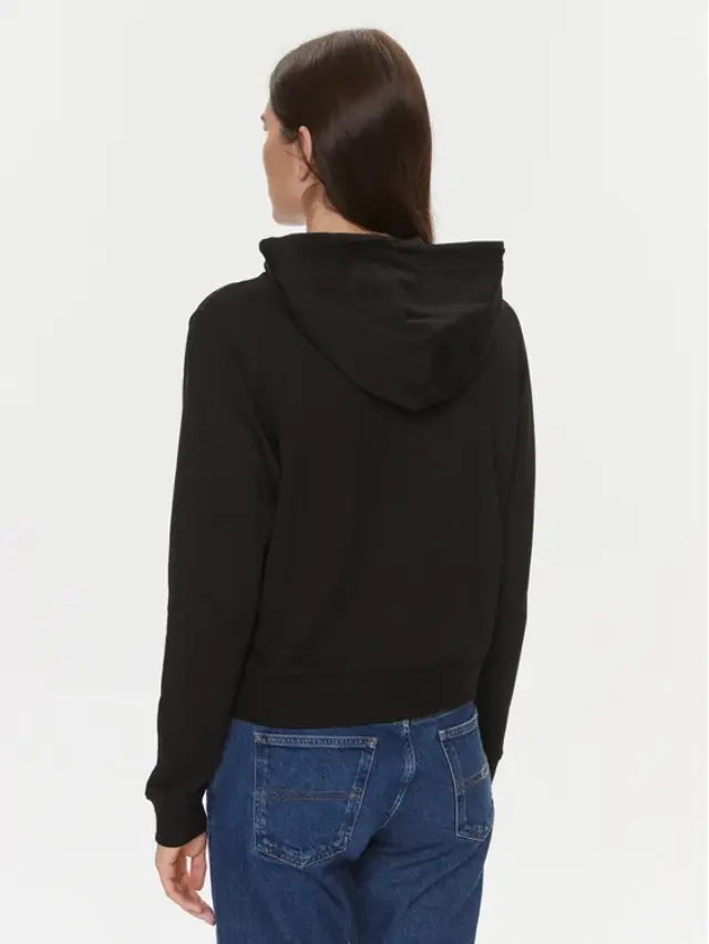 Tommy Hilfiger - Reg Signature Zip Thru Γυναικεία Ζακέτα με Κουκούλα DW0DW17338-BDS Μαύρο - L 3