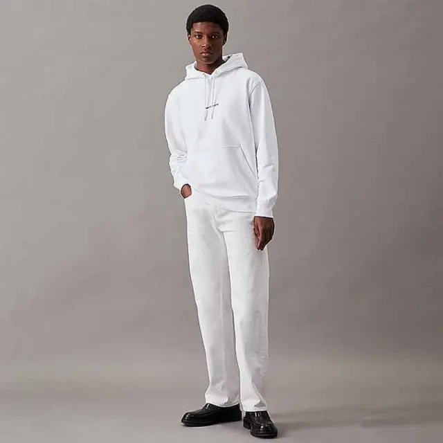 Calvin Klein - Ανδρικό Φούτερ Grid Monogram Regular Fit J30J325639-YAF Λευκό - 2XL 3