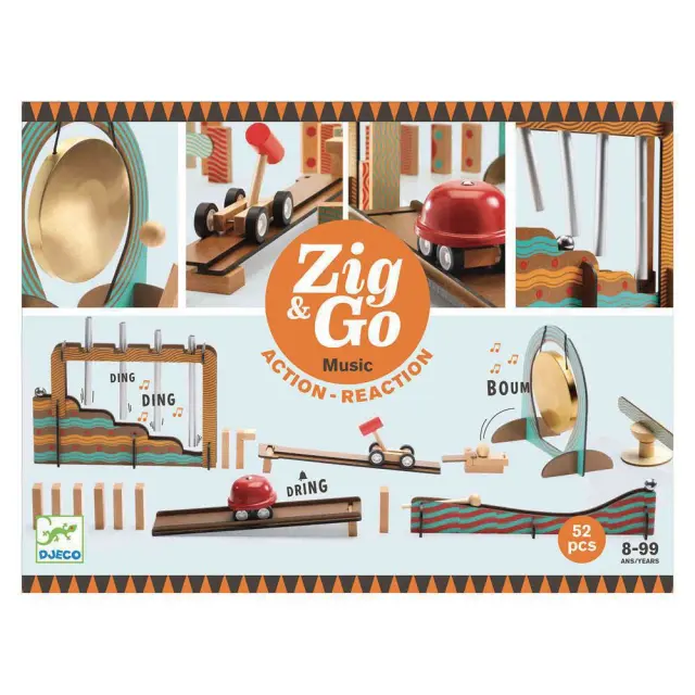Djeco Κατασκευή Ντόμινο Τόπογκαν Zig & Go Μουσική 52τεμ. 7-99 ετών 05645