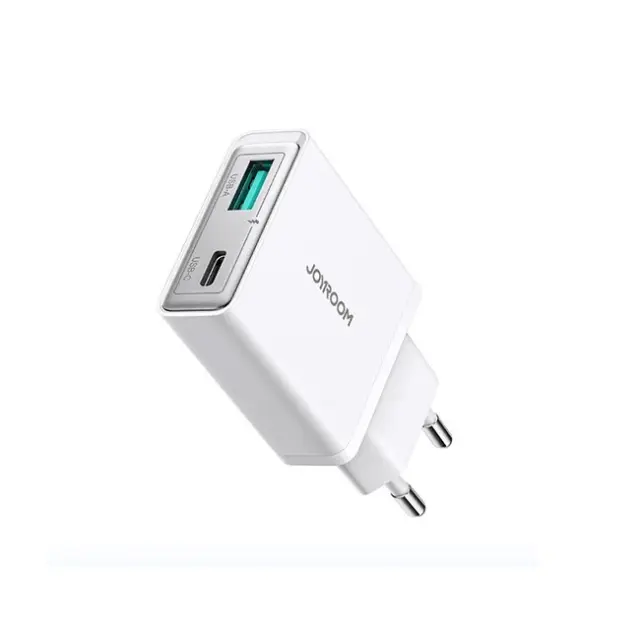 Joyroom Φορτιστής JR-TCF14 20W USB-A / USB-C Super Slim White