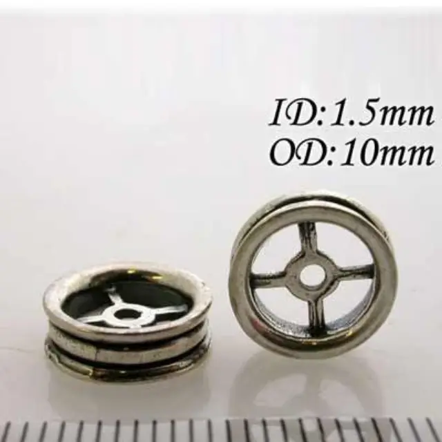 Χυτή Χάντρα Pewter - Tire Spacer 10x3mm - Antique Silver - 2τεμ