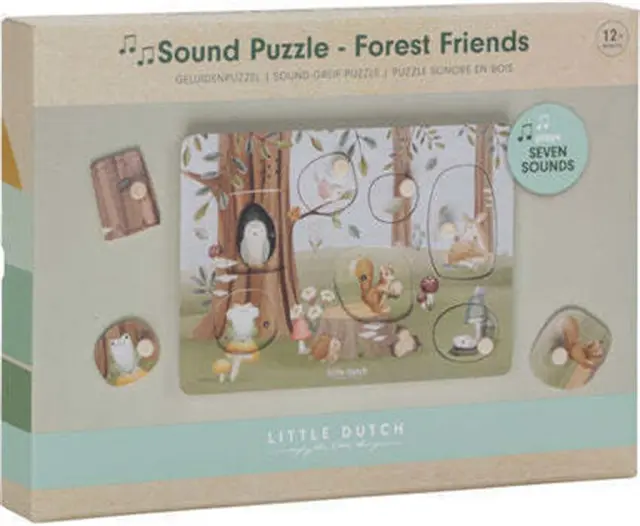 Little Dutch Ξύλινο παζλ με ήχους Forest Friends FSC / LD7240 (Little Dutch)