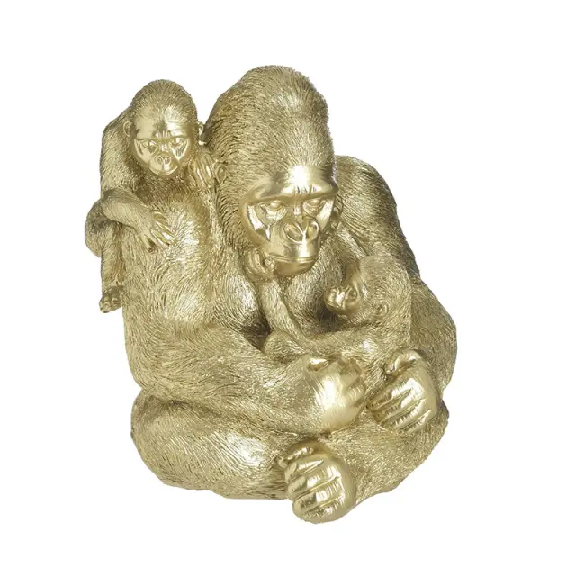 Γορίλας Χρυσό Polyresin 20x19x23cm 3-70-146-0442