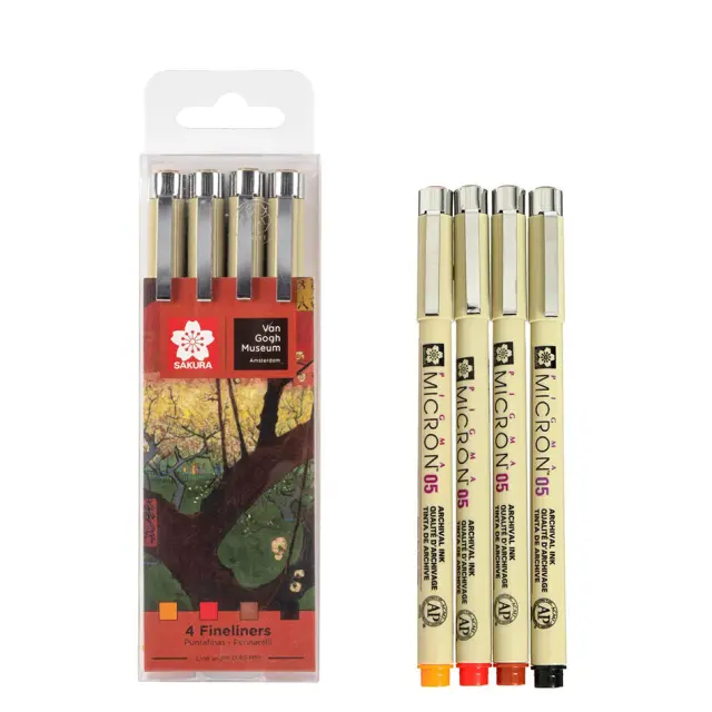 Σετ 4 Μαρκαδόροι Sakura Pigma Micron Van Gogh Museum