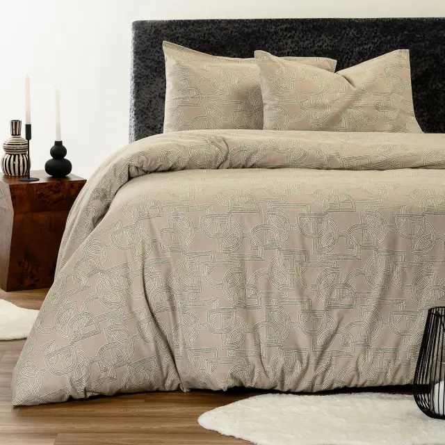 Σετ Σεντόνια 170x270 Μονά Φανελένια Winter Line Melinen Ember Greige 100% βαμβακερόΧωρίς Λάστιχο