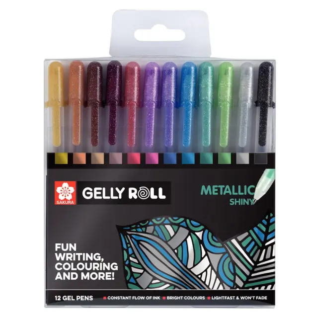 Σετ 12 Gel Στυλό Sakura Gelly Roll Metallic Shiny