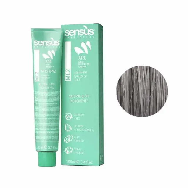 Sensus MC2 Permanent Hair Color 8.1 Intense Light Ash Blonde 100ml - (μόνιμη βαφή χωρίς αμμωνία ανοιχτό ξανθό έντονο σαντρέ)