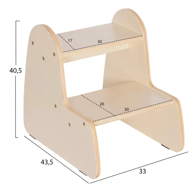 ΠΑΙΔΙΚΗ ΣΚΑΛΑ/ΣΚΑΜΠΟ FB918340.01 MDF & ΚΟΝΤΡΑΠΛΑΚΕ ΦΥΣΙΚΟ 33x43.5x40.5Υεκ 2
