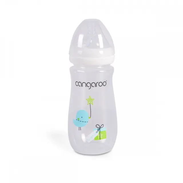 Μπιμπερό με αντί-κολική θηλή PP 300ml Birdy Blu Boy Cangaroo 3800146259716