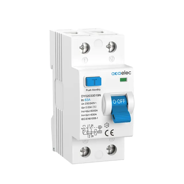 RCCB 2X63A 30MA 2M AC-TYPE / DY02030019N