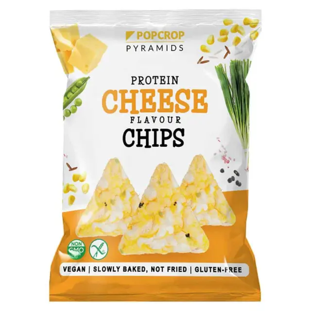 Vegan Chips Πρωτεΐνης με Γεύση Τυρί 60g - Popcrop