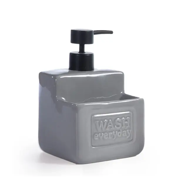 Nef-Nef Homeware Δοχείο Κρεμοσάπουνου Ceramic Clean Grey