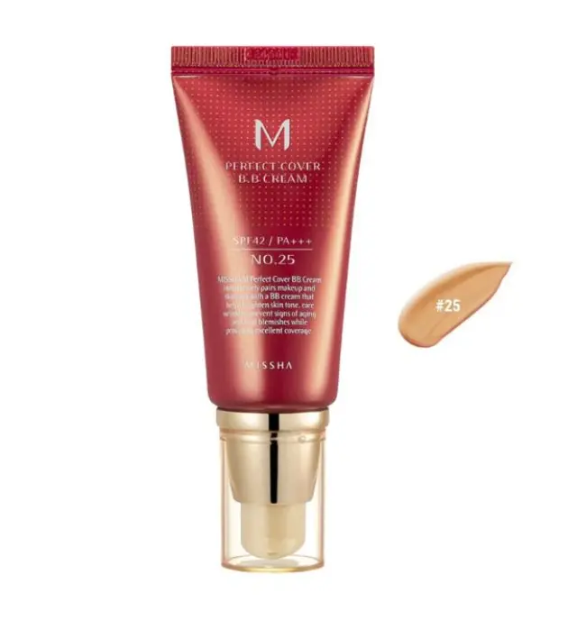 Missha M Perfect Cover BB 25 Warm Beige 25 Warm Beige Ενυδατική Κρέμα Προσώπου Ημέρας με SPF42 με Υαλουρονικό Οξύ & Ceramides 50ml