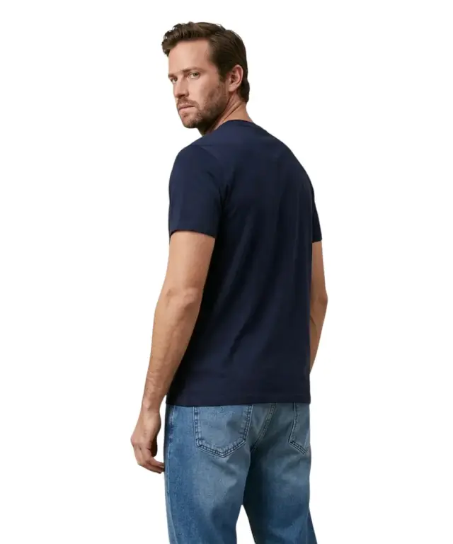 Tommy Hilfiger - Ανδρικό T-shirt Tjw Sign Slim Fit DM0DM22538-C1G Μπλε Ναυτικό 3
