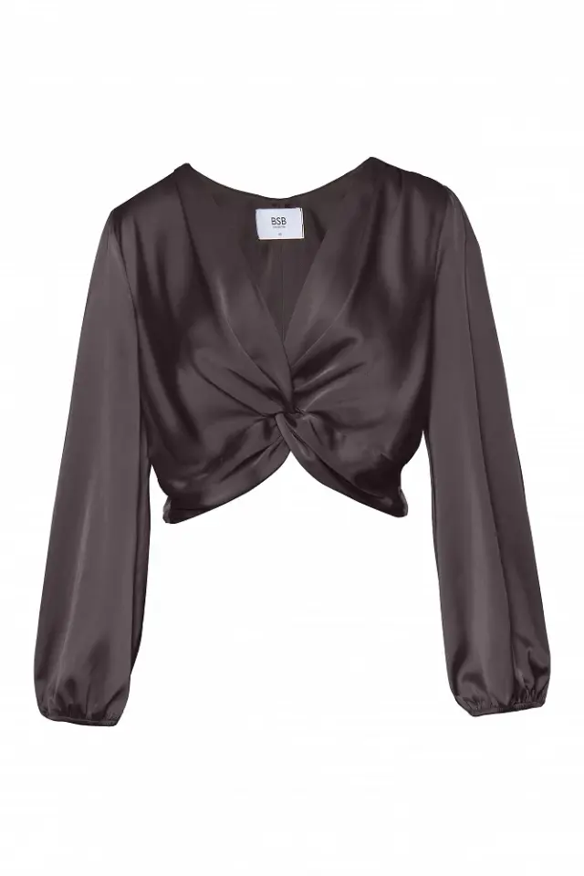 BSB SATIN LOOK TOP (0156-0110059-BROWN) - 44-large 3
